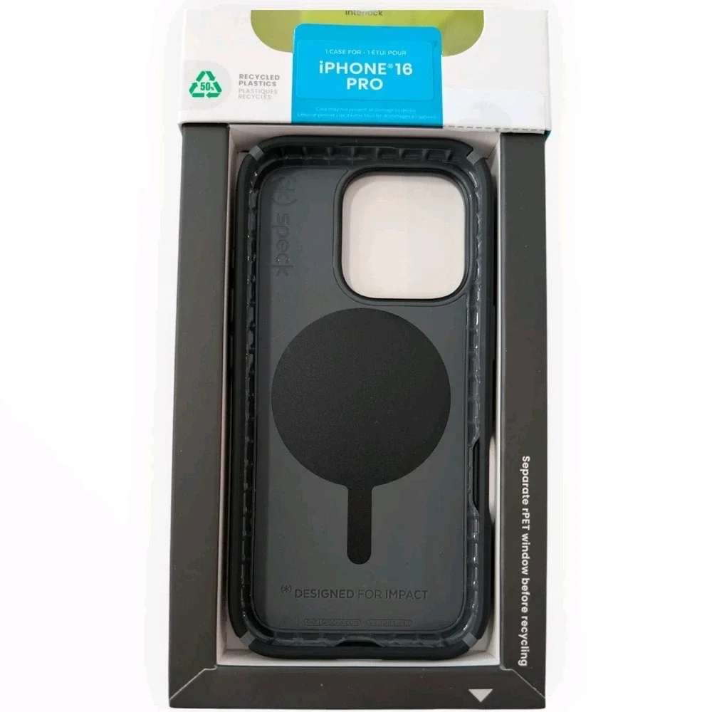E2-O Speck Presidio2 Pro MagSafe w/ClickLock Case for iPhone 16 Pro‎ - Black
